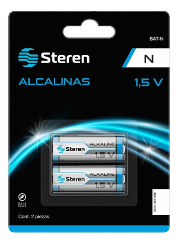 2 Baterias Steren Medida N Alcalinas 1.5 V Equivalencia Lr14, 910a, Mn1400, 4106 Mn9100, 814, E93 Am2
