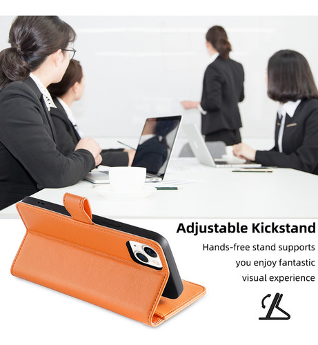 Funda De Cuero Para iPhone Carcasa De Bolsa Con 2 Correa