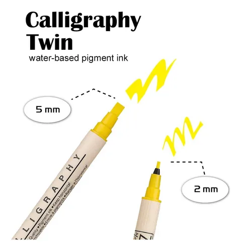 Bolígrafos Kuretake Zig Calligraphy, 7 Colores Y Juego De De