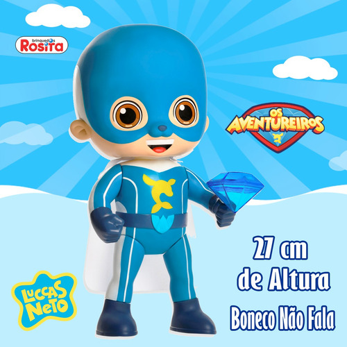 Boneco Do Luccas Neto Aventureiros Super Foca Original 27cm
