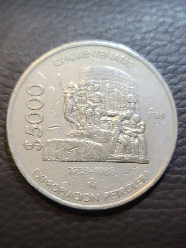 Moneda Coleccionable De 5mil Pesos Del Cincuentenario 1988