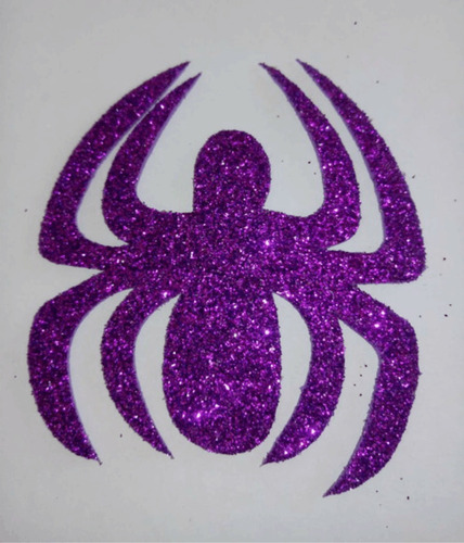 Apliques Araña Con Glitter Halloween Decoracion