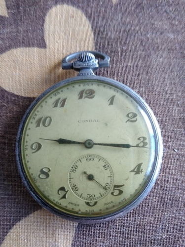 Antiguo Reloj De Bolsillo Marca Condal - Swiss Made - (Usado)