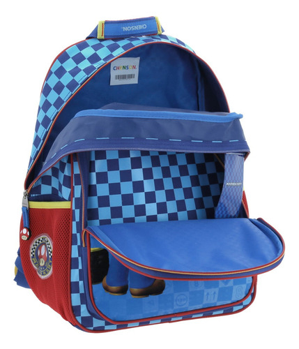 Mochila Mariokart Mario Señalizaciones Azul Primaria Mb66245 Chenson Diseño De La Tela Estampado