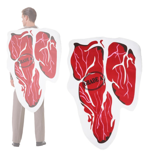 Steak Costume Role Playing Funny Beef Costume For Parties