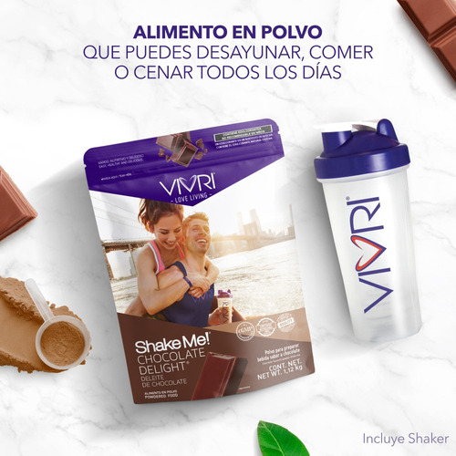Vivri Shakeme Chocolate + Shaker 20 Serv Alimento Completo