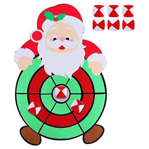 Aneco Navidad Santa Claus Dart Board Pegatina Bolas Juguetes