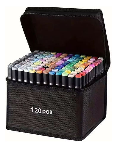 Kit Touch Marcador Canetas Ponta Dupla Estojo 120 Cores Fofa para Livros de Colorir Bobbie Goods Canetinhas Coloridas CapriShop House