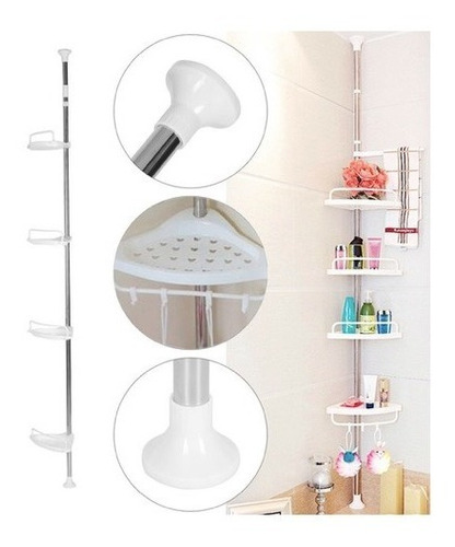 Estante Esquina Para Ducha Y Baño Altura Regulable Rack Estante Esquina Para Ducha Y Baño Altura Regulable Rack