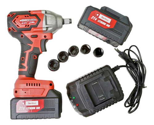 Chave De Impacto Benttoz C/ 2 Baterias 21v Motor Brushless