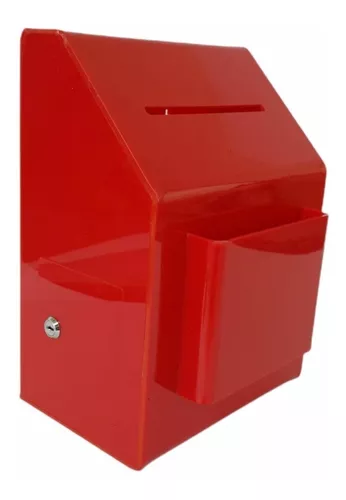  Buzón de sugerencias, caja de donación, buzón de acero para buzón  exterior antioxidante, decoración europea de jardín, buzón de cartas, caja  de envío, caja de envío (color rojo) : Herramientas y