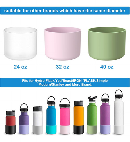 2 Fundas Protectoras Antideslizantes Para Botella De Agua Ow