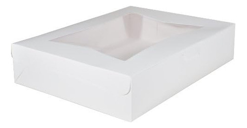 Sct White Window Bakery Boxes With Tuck-in Lid, 19 X 14..