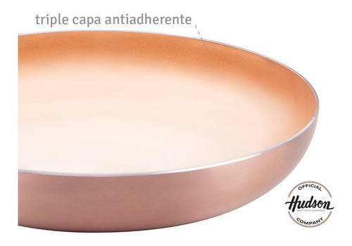 Imagen 3 de 9 de Bateria De Cocina Antiadherente Ceramico Hudson 5 Piezas
