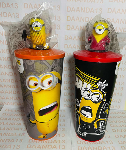 2 Vasos Con Figurín Minions Nace Un Villano Cinemex