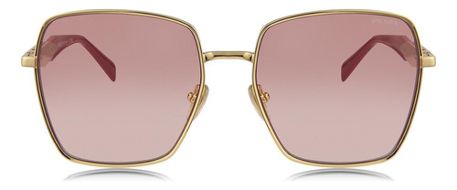 Prada Spr 64zs 5ak-01z Square Shape Gold Pink Gradient Red (Usado)