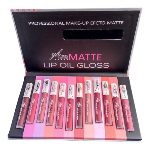 Set 12 Matte Lip Oil Gloss Beauty Brillo Labial Hidratante