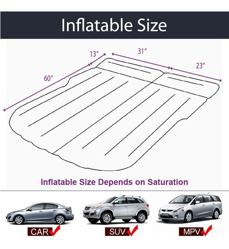 Colchón De Automóvil Inflable, Cama De Automóvil Para Asient