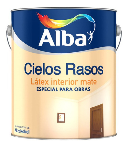 Pintura Latex Cielo Rasos Alba Std X 1 Lt - Kromacolor Color Blanco