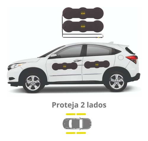 Imagem 1 de 4 de Protetor De Porta Para Carros Shields - Largo Kit C/ 4 Prote