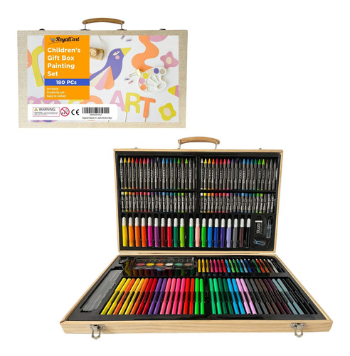 Arte 180 Pieza Lujo Kit Dibujo Pintura Pastel Al Oleo