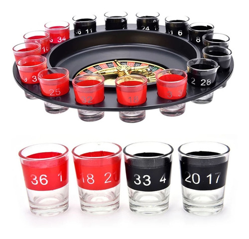 Ruleta De Shots Juego De Mesa 16 Copas Drinking Roulette