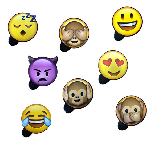 Placas Divertidas Emojis Zap Zap C/ 8 Unid.