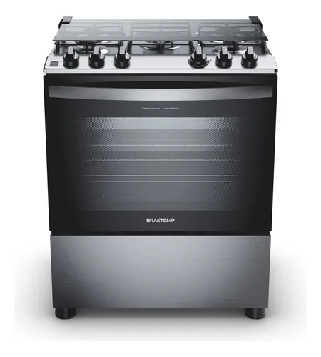 comprar Fogão Brastemp 5 Bocas Cor Inox Com Turbo Chama - Bfs5gdr