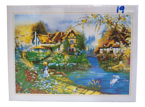 Puzzle Rompecabeza 300 Piezas Casa Lago Niña Y Cisnes