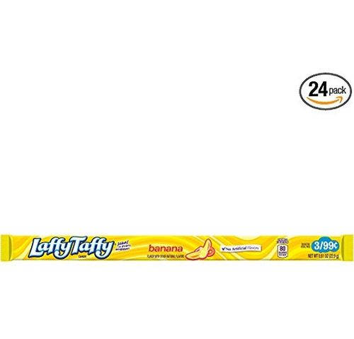 Laffy Taffy Cuerda, Plátano, 0,81 Onza (paquete De 24)