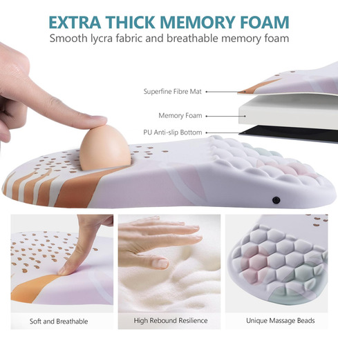 Mouse Pad Con Soporte Para Muñeca Laokiiy, Mouse Pad