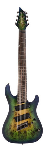 Guitarra elétrica Cort KX Series KX508 Multi Scale II de  choupo/okoume 2022 mariana blue burst com diapasão de ébano de macassar