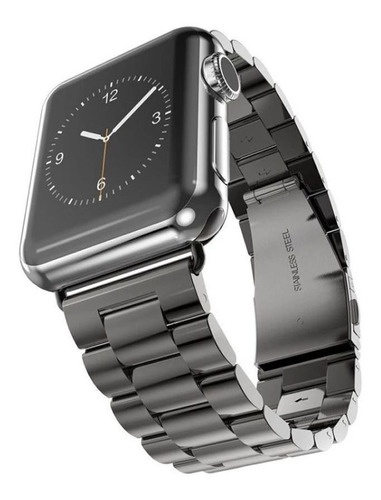 Pulseira Metal 3 Elos Compatível Com Apple Watch 44mm 42mm