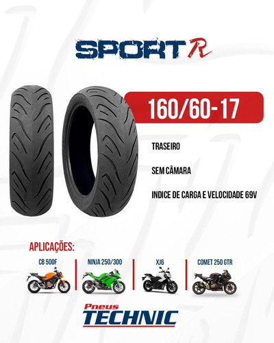 Par Pneu Technic Sport R 120/70-17 58v + 160/60-17 69v
