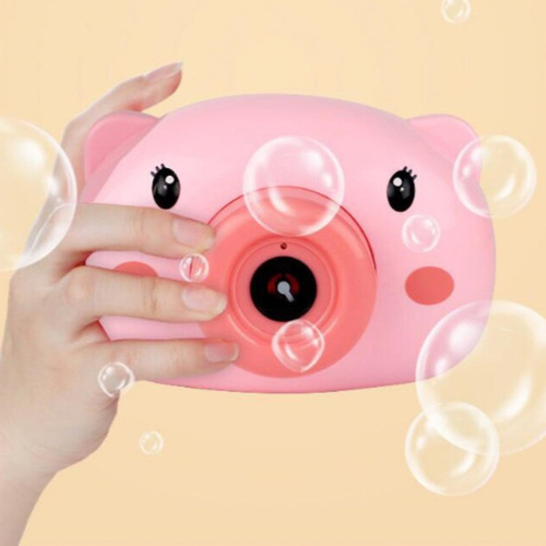 Imagen 3 de 9 de Juguete Máquina Cámara De Burbujas Para Niños Cerdo