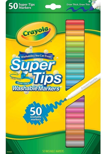 Crayola Super Tips Washable Markers-50/pkg -  Styles May