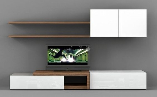 Modular Lcd Tv Organizador Rack Laqueado