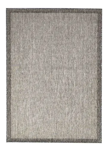 Alfombra Exterior Gris Tipo Yute 230 X 160 Cm Mihran +