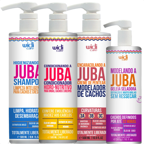 Shampoo, Condicionador, Encaracolando E Geleia Juba