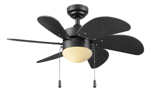 Ventilador de techo Tramontana 45505 30 pulg Negro Mate Seis Aspas Coolfan