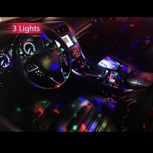 Lámpara De Iluminación Interior De Coche Led Usb Multicolor