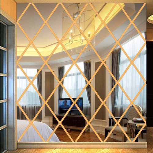Adhesivo De Pared Acrílico Con Espejo De Diamante De 100 X 5