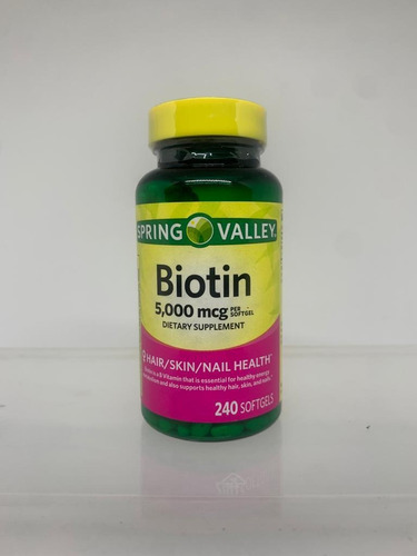 Biotin 5000mcg - 240 Softgels Spring Valley