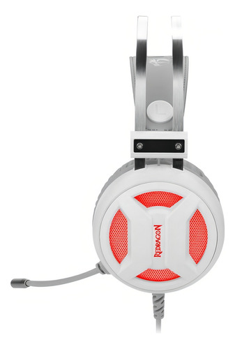 Fone Headset Gamer Redragon Minos H210w Branco Usb Led Branco