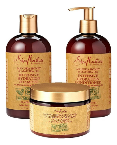  Sheamoisture Combo Shampo Acondicionado Mascarilla 3 Pack