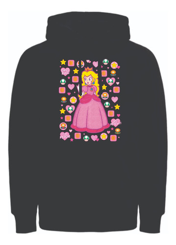 Hoodies Princesa Peach Peachy Mario Bross Adultos Y Niños