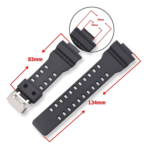 Kit 2 Pulseira Relógio Compatível Vários Modelos Casio Cs7