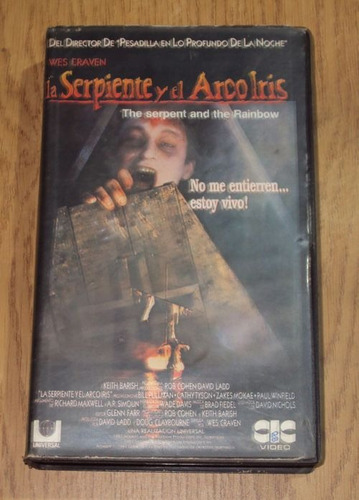 La Serpiente Y El Arcoiris - Wes Craven, Pelicula Vhs 