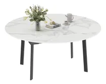 Comprar Mesa Comedor Redonda Minimalista Marmol Expandible 130x79.5