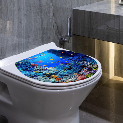 Pegatina Para Cubierta De Asiento De Inodoro De Baño,
